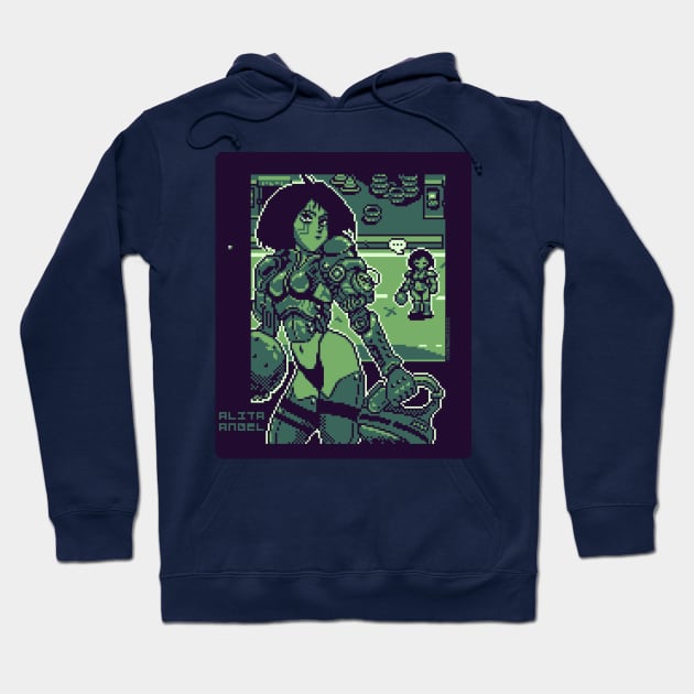 Alita Motorball Pixelart Hoodie by DidiGameBoy